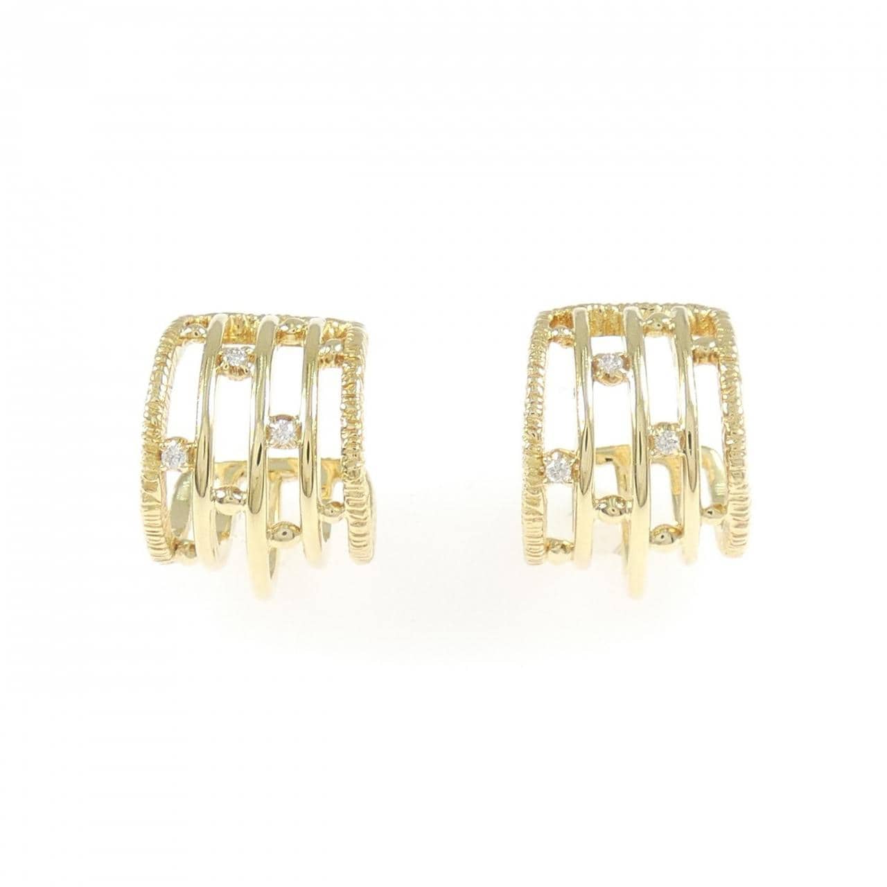 K18YG ダイヤモンド ピアス 0.02CT