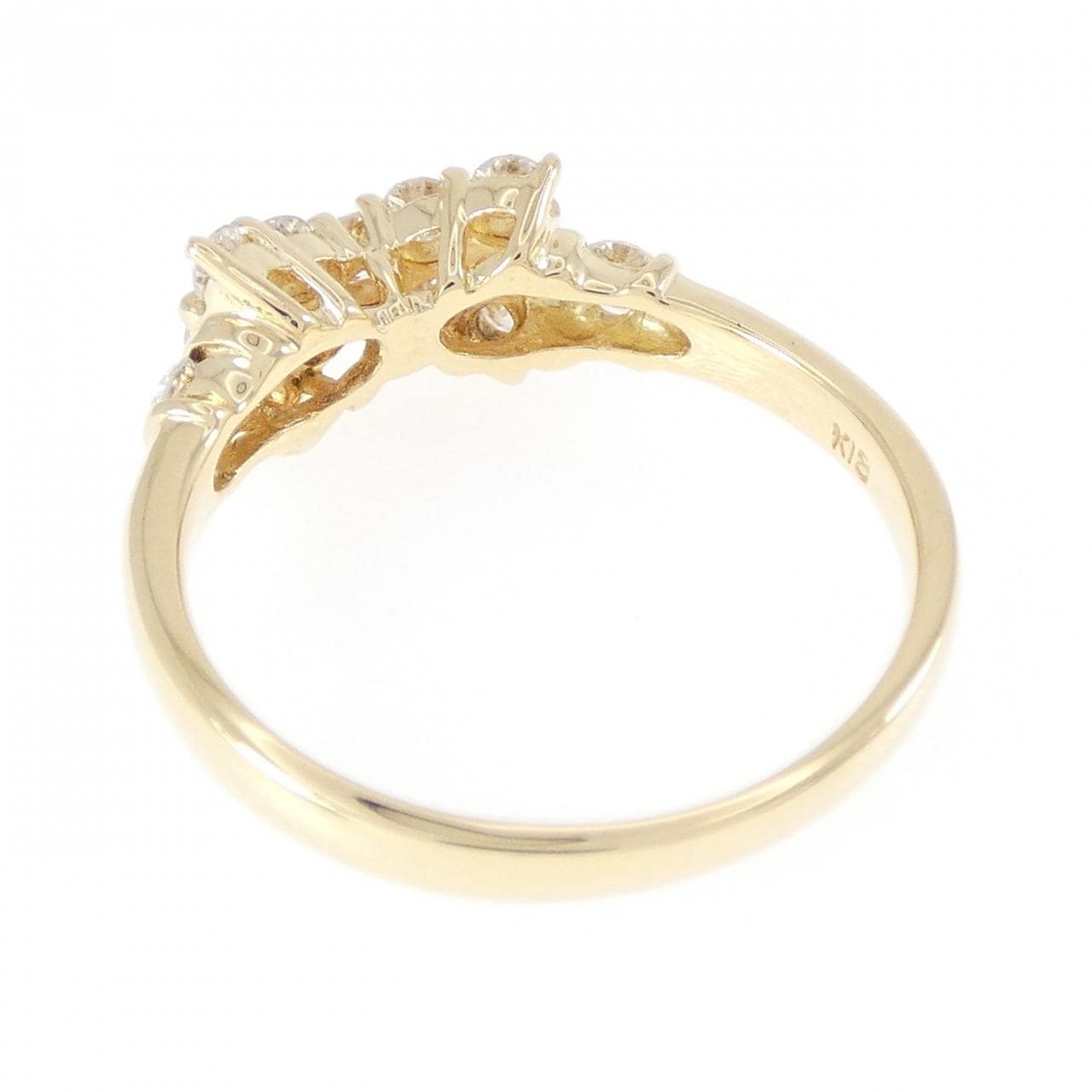 K18YG リボン ダイヤモンド リング 0.54CT
