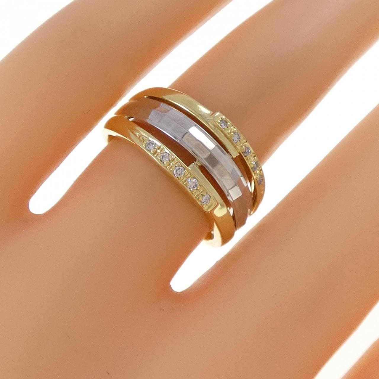 PT900/K18YG ダイヤモンド リング 0.07CT