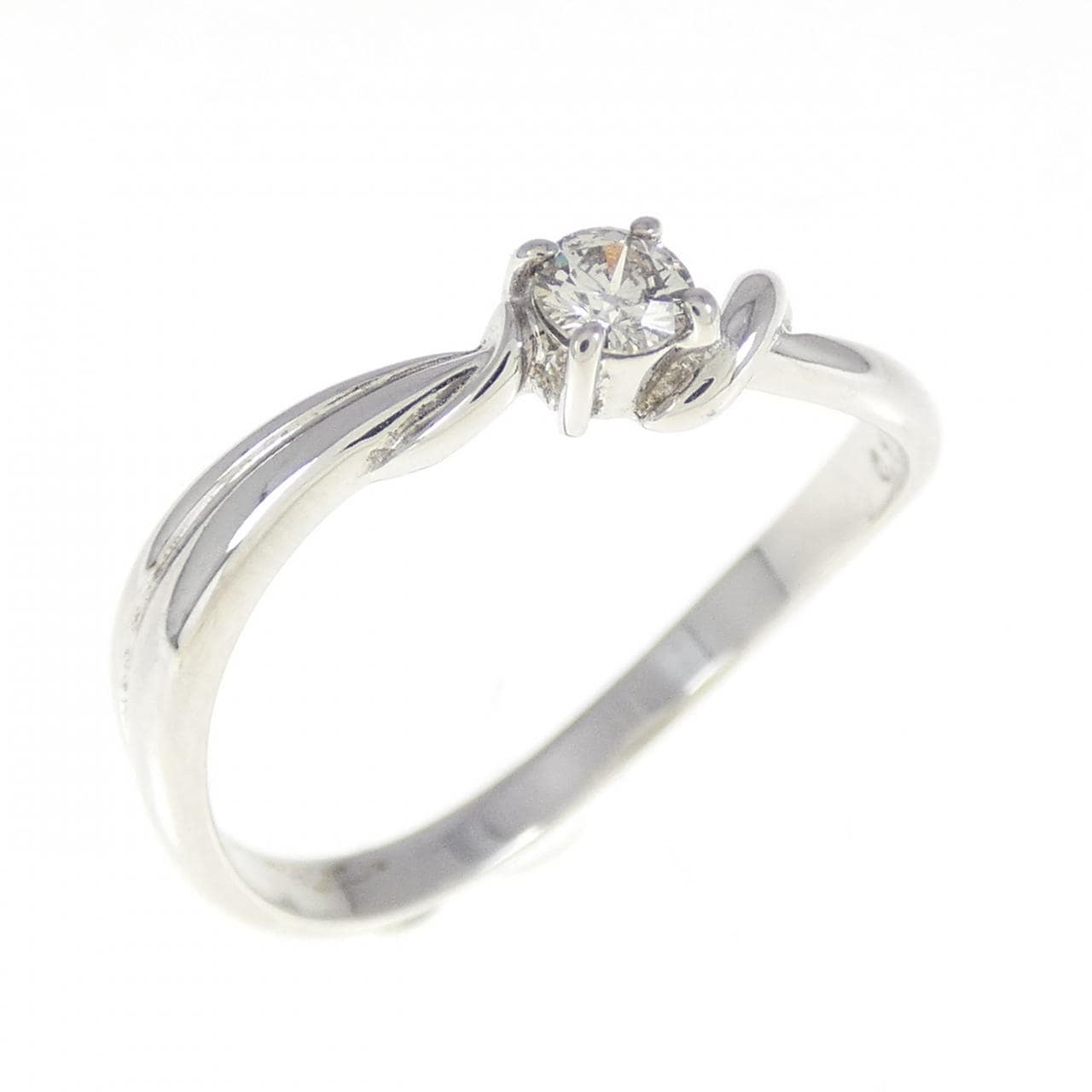K18WG ダイヤモンド リング 0.10CT