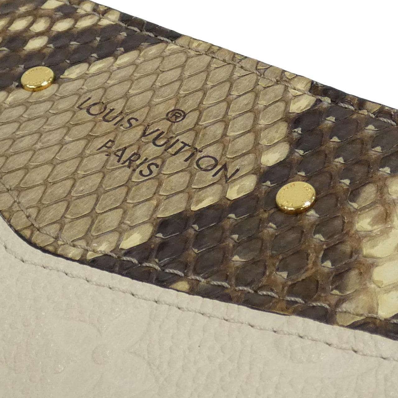 ルイヴィトン モノグラム アンプラント+エキゾチック レザー ポシェット ドゥーブル ジップ  2020SS N96322 ショルダーバッグ