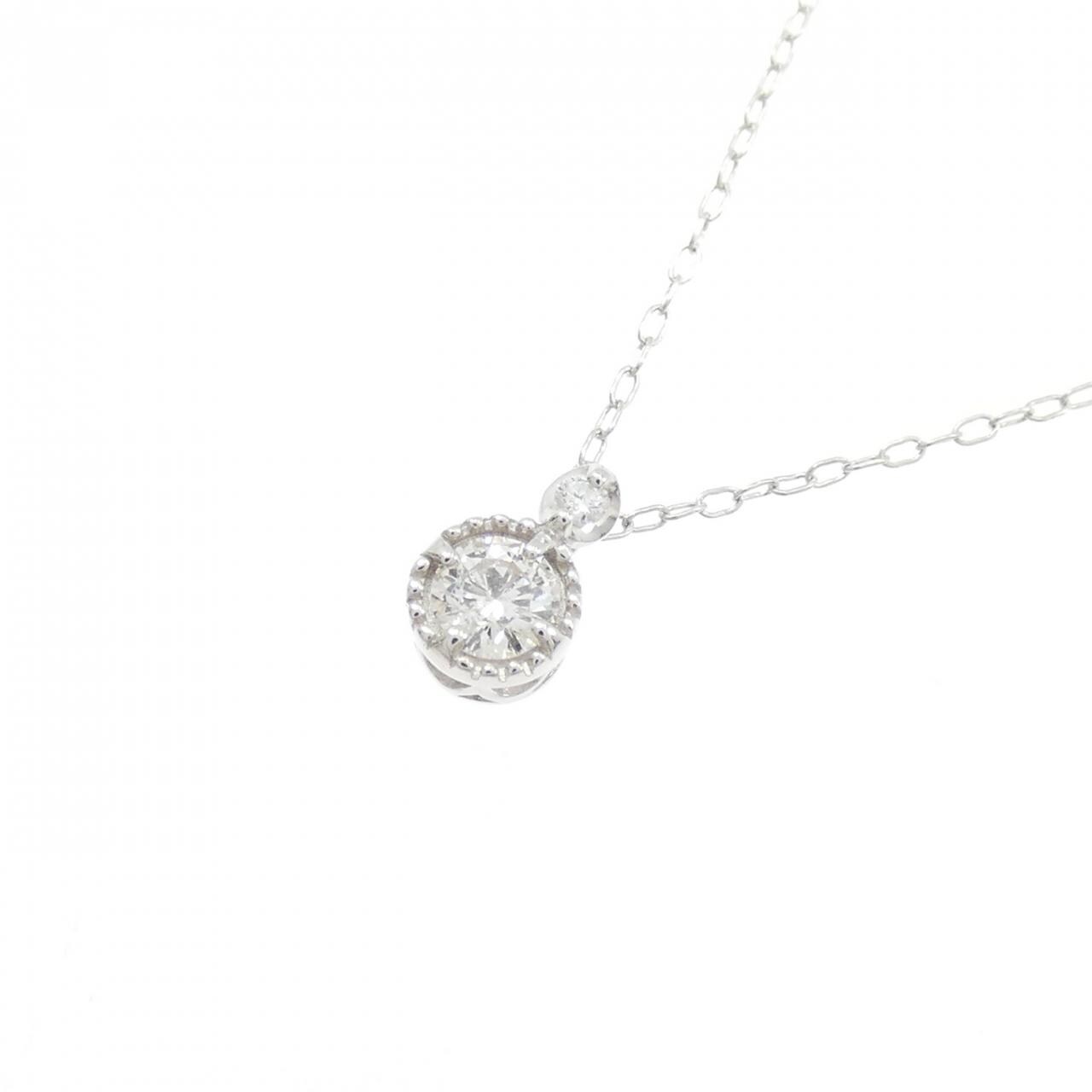 K18WG ダイヤモンド ネックレス 0.15CT