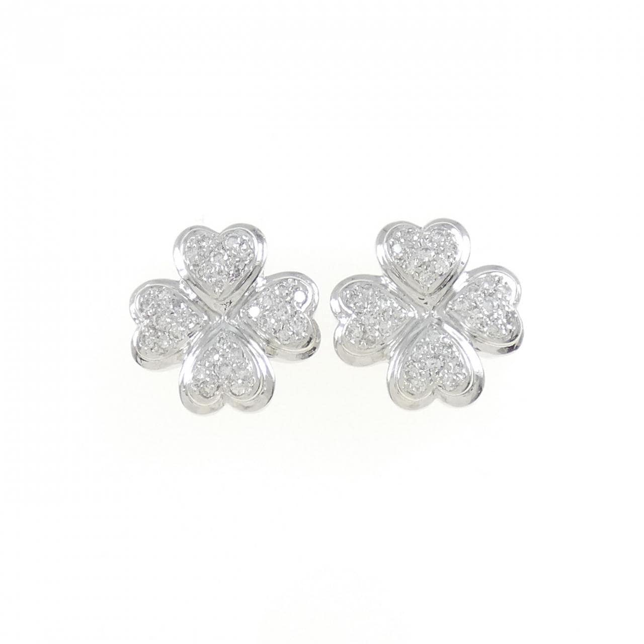 PT/K14WG Clover Diamond Earrings 0.50CT