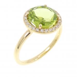 【新品】K18YG ペリドット リング 2.12CT