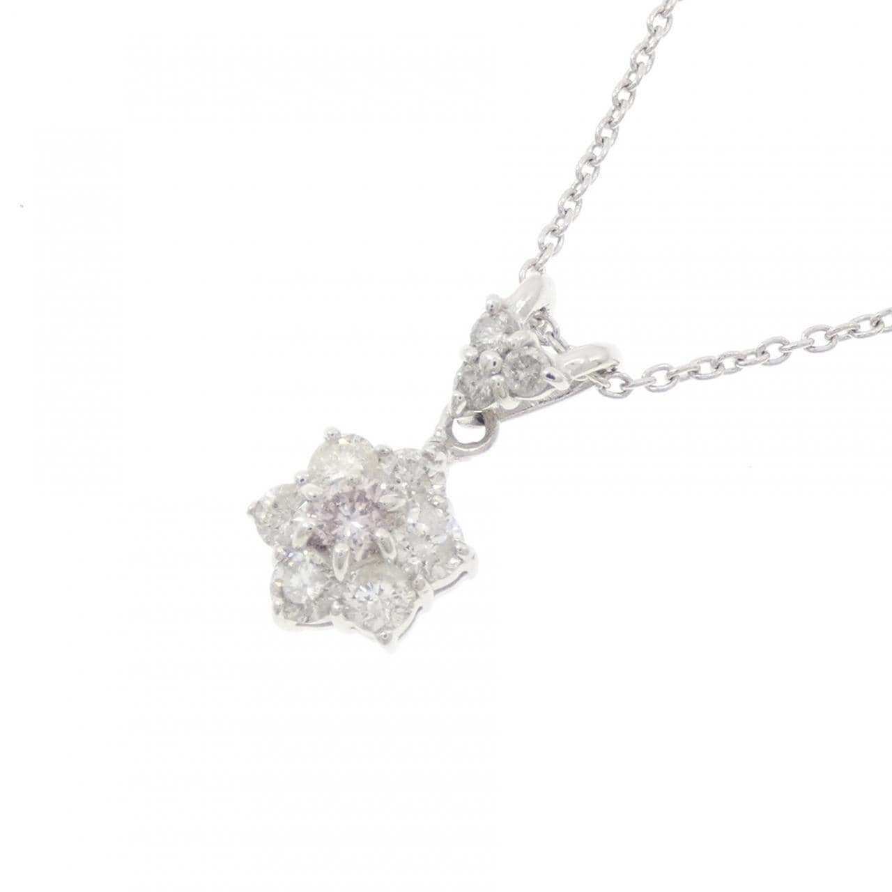 K18WG ダイヤモンド ネックレス 0.5CT