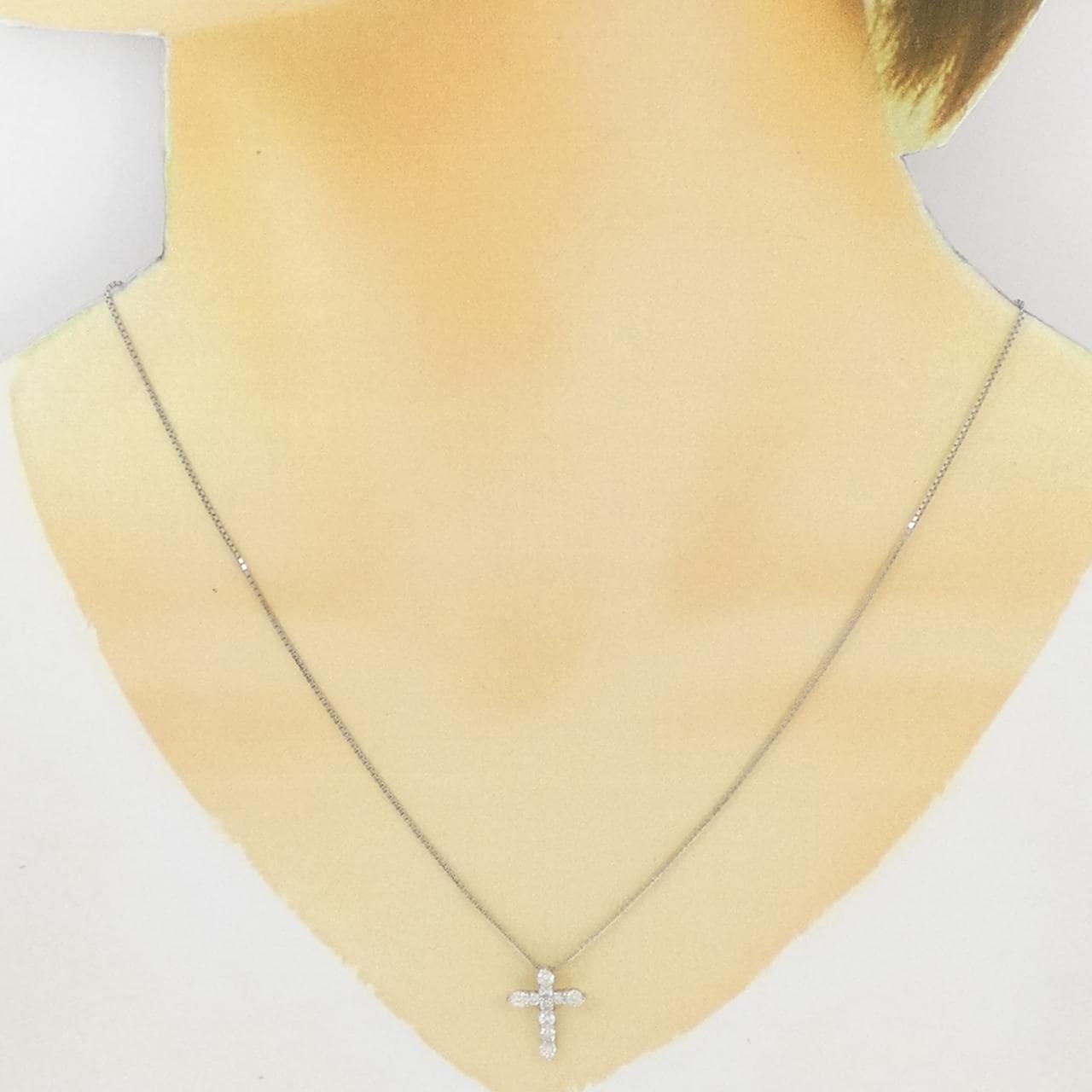 PT900/PT850 クロス ダイヤモンド ネックレス 0.50CT