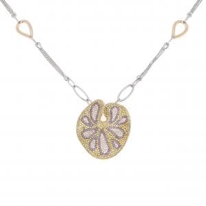 K18スリーカラー カラーストーン ネックレス