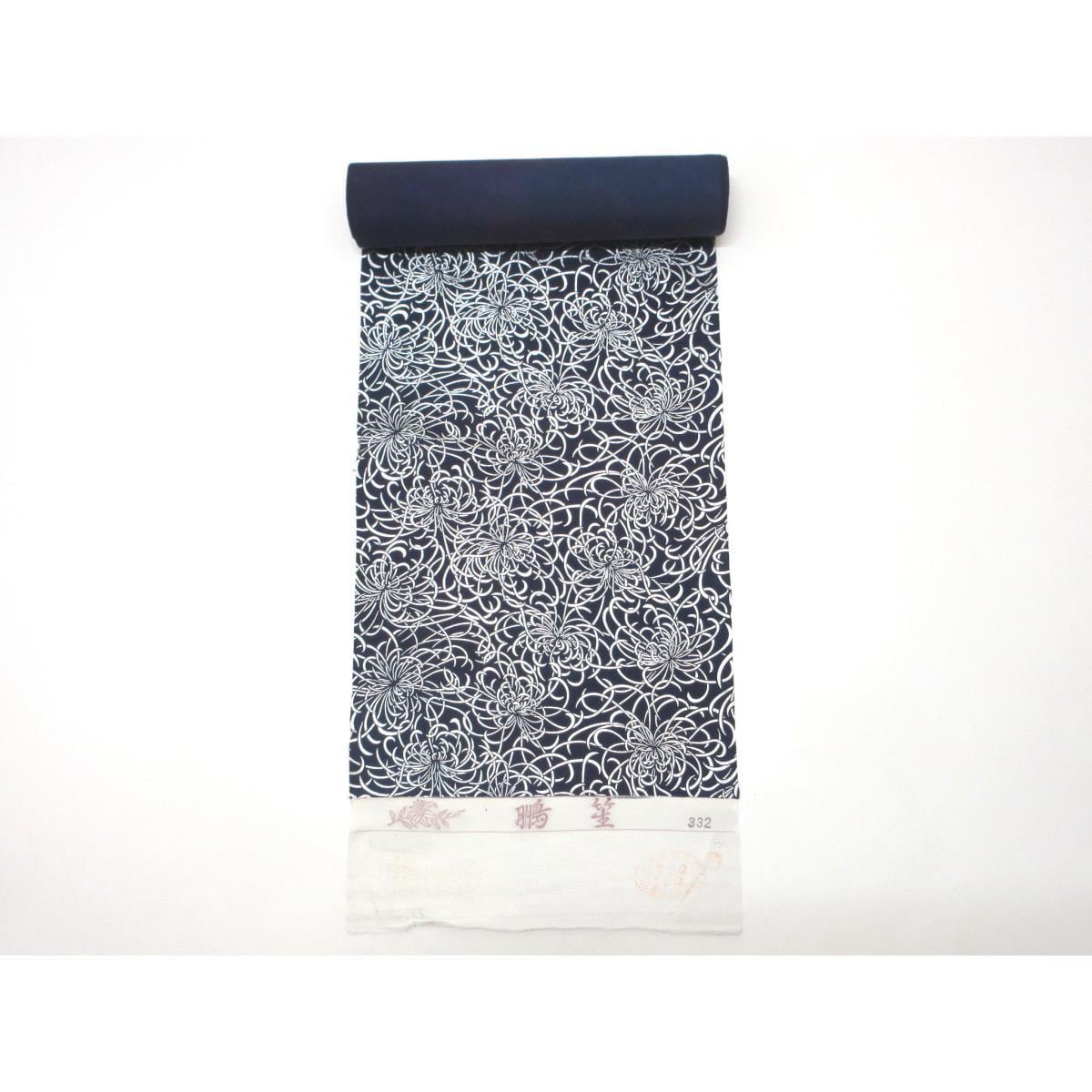 【未使用品】着尺反物　銀彩加工