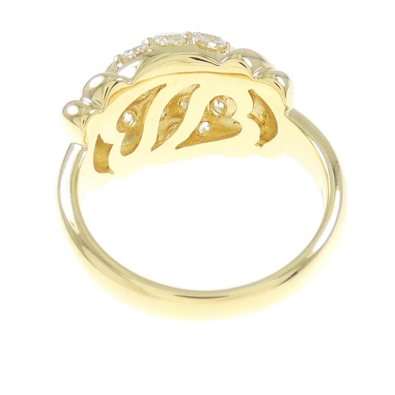 K18YG パヴェ ダイヤモンド リング 1.55CT