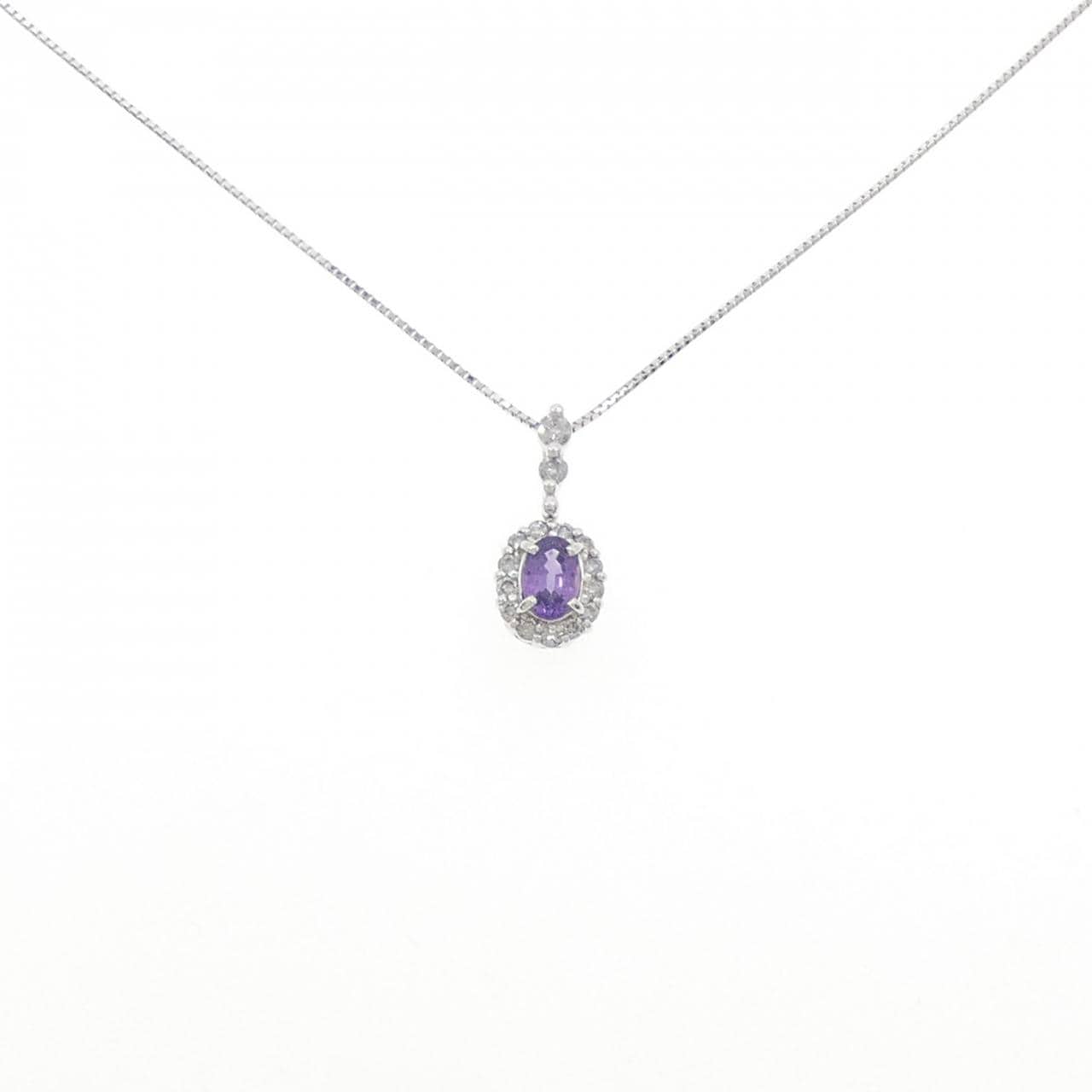 K18WG サファイヤ ネックレス 0.61CT