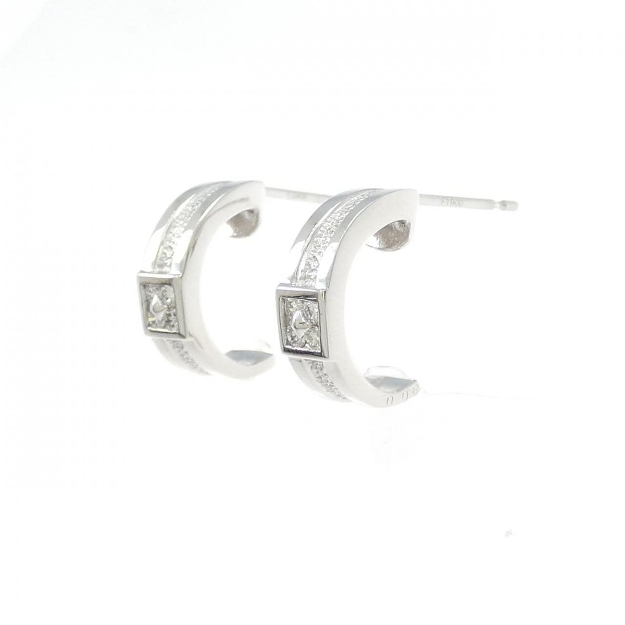 PT900 ダイヤモンド ピアス 0.12CT