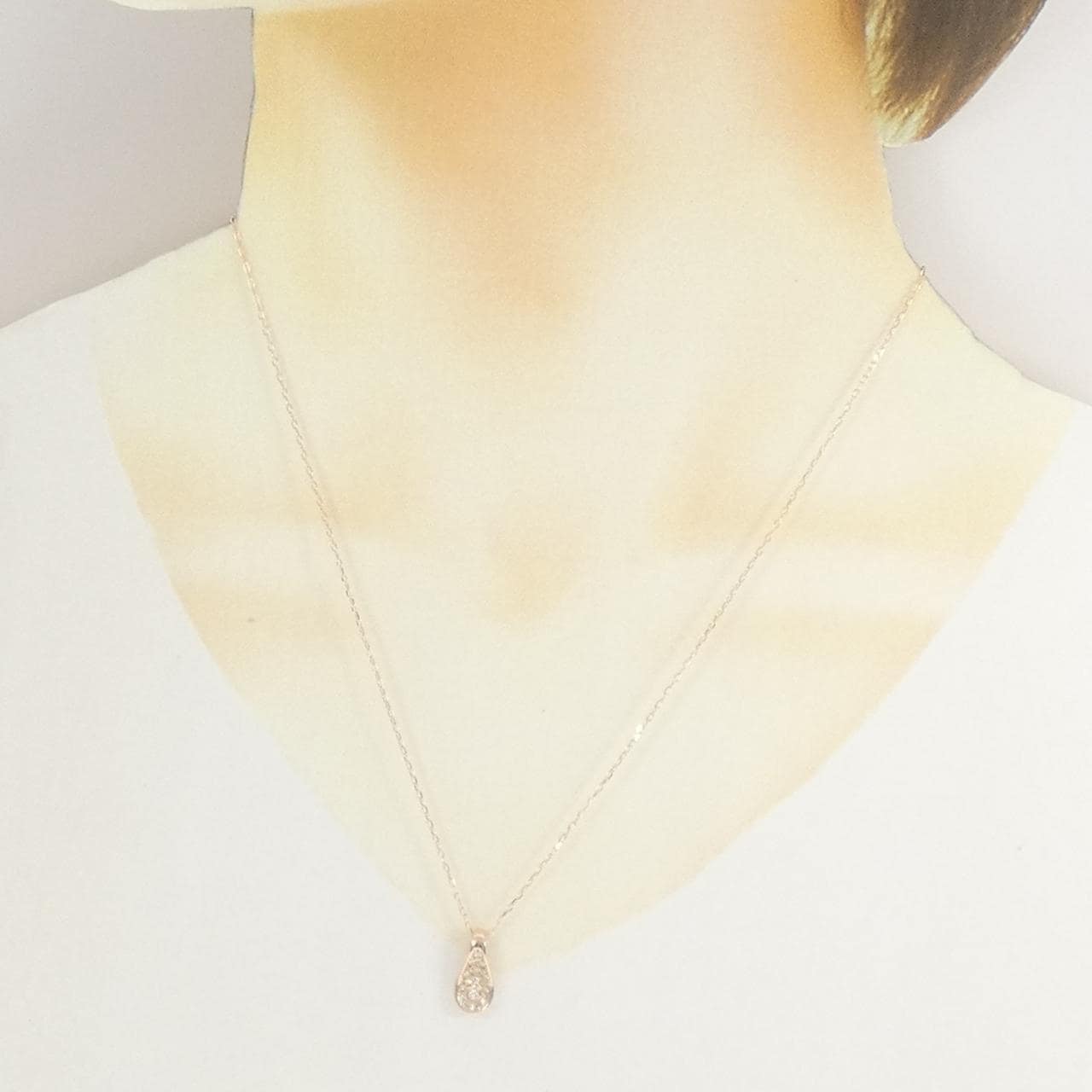 K18PG ダイヤモンド ネックレス 0.15CT