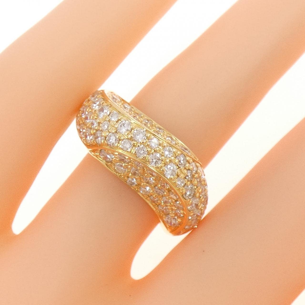 K18YG ダイヤモンド リング 1.68CT