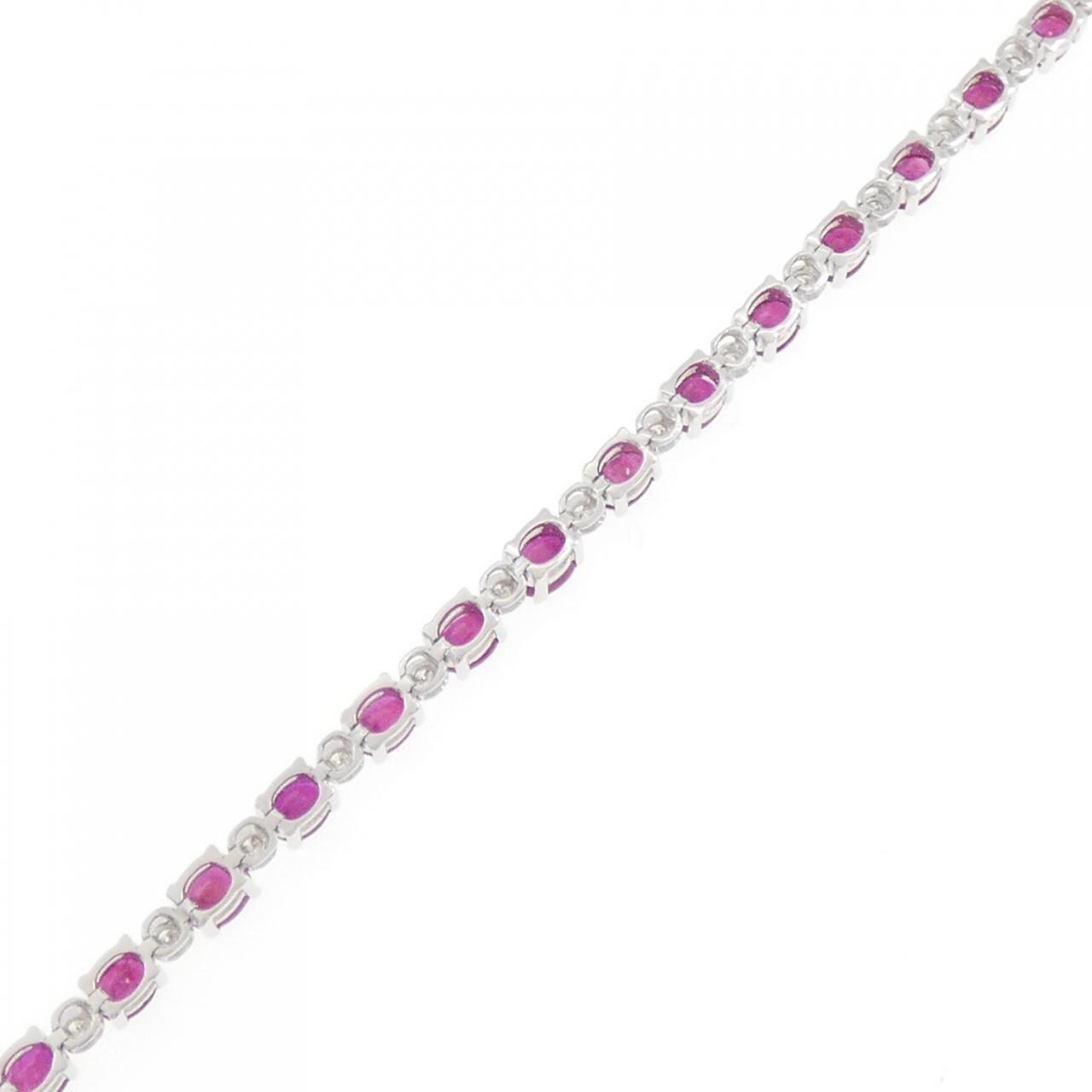 K18WG ルビー ブレスレット 5.80CT
