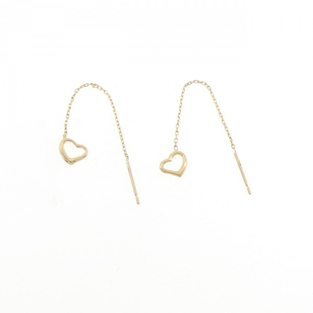 K18YG ハート ピアス