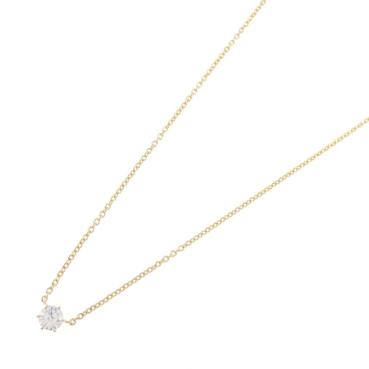 K18YG ソリティア ダイヤモンド ネックレス 0.360CT