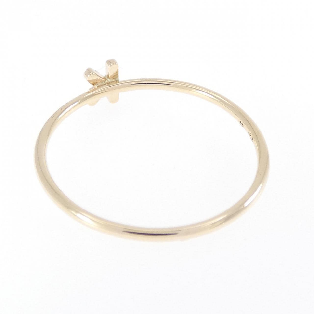 クミキョク イニシャル ダイヤモンド リング 0.01CT