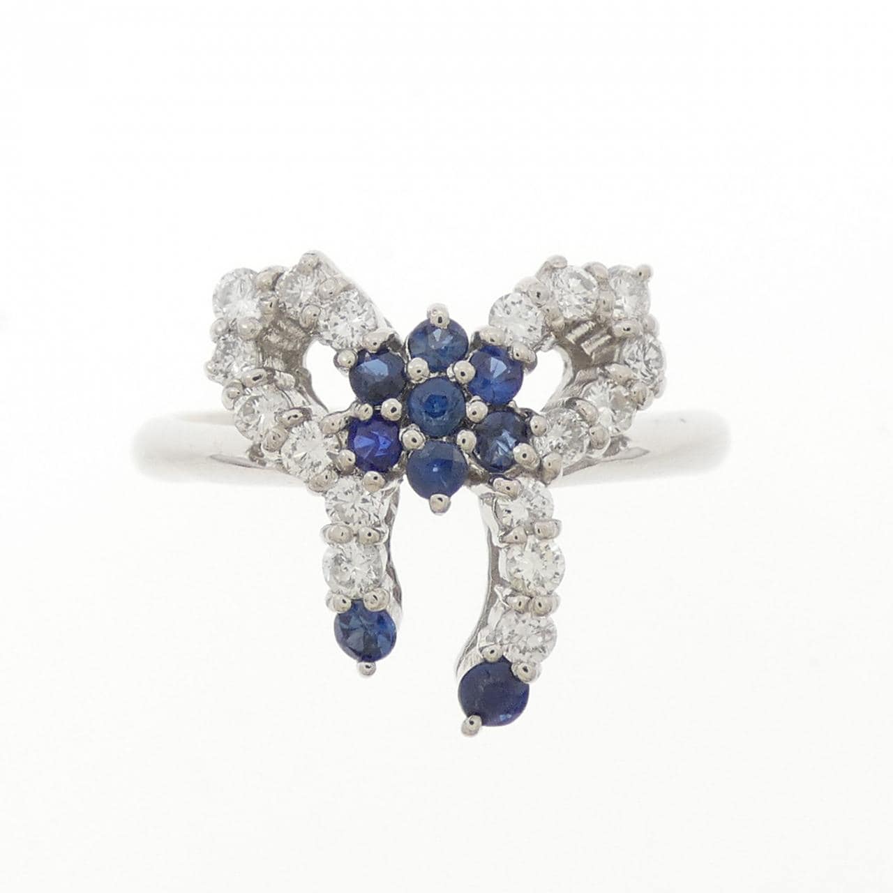 PT900 リボン サファイヤ リング 0.30CT