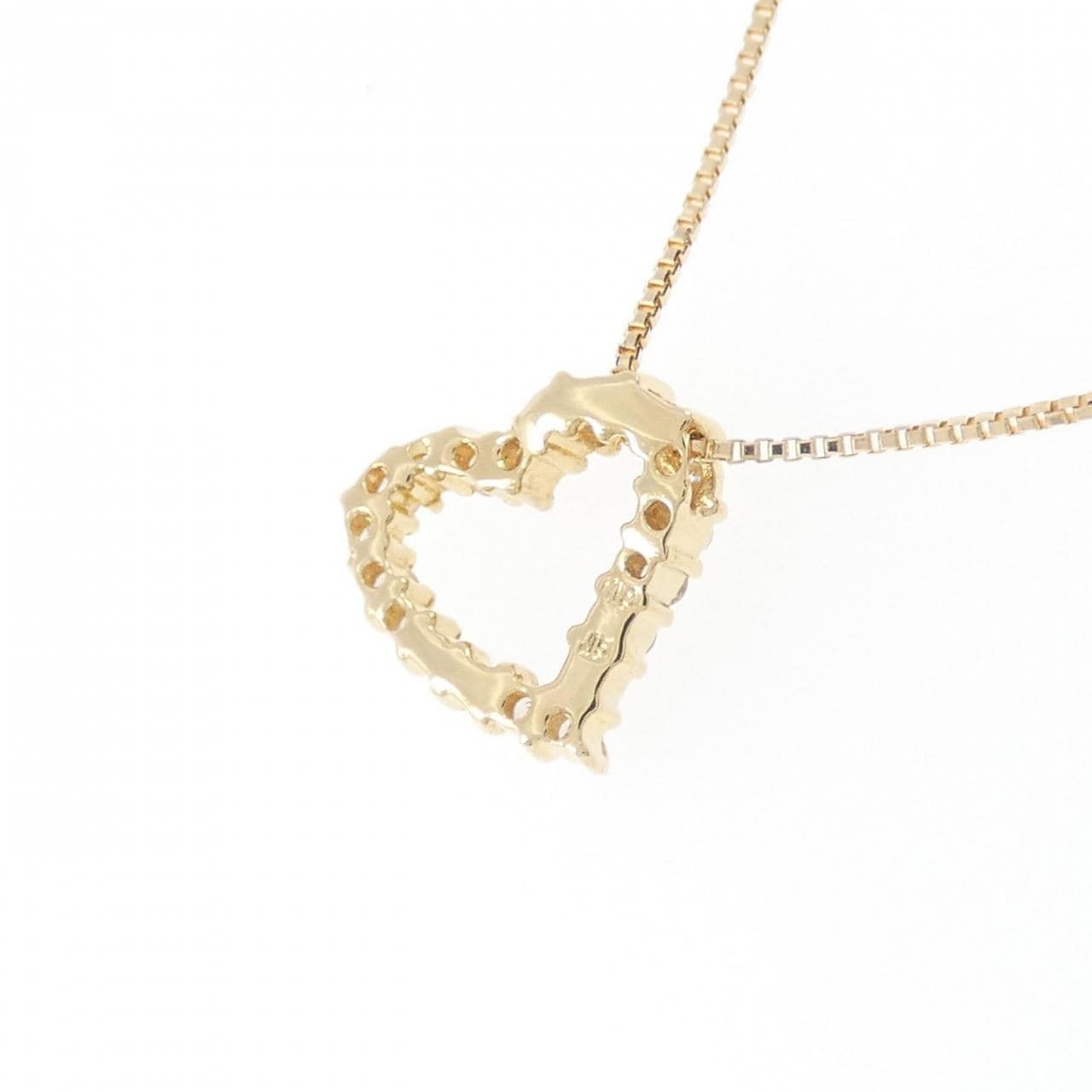 K18YG heart Diamond necklace 0.15CT