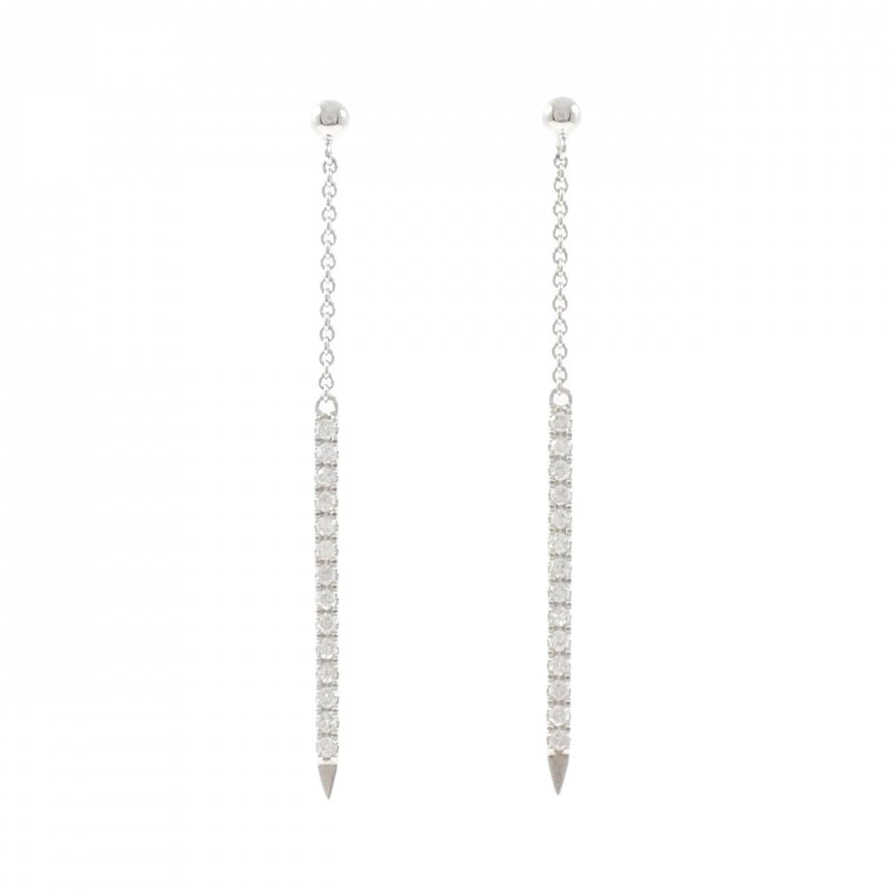 K18WG ダイヤモンド ピアス 0.40CT