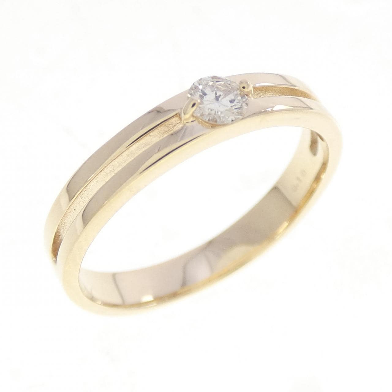 【リメイク】K10YG ダイヤモンド リング 0.10CT