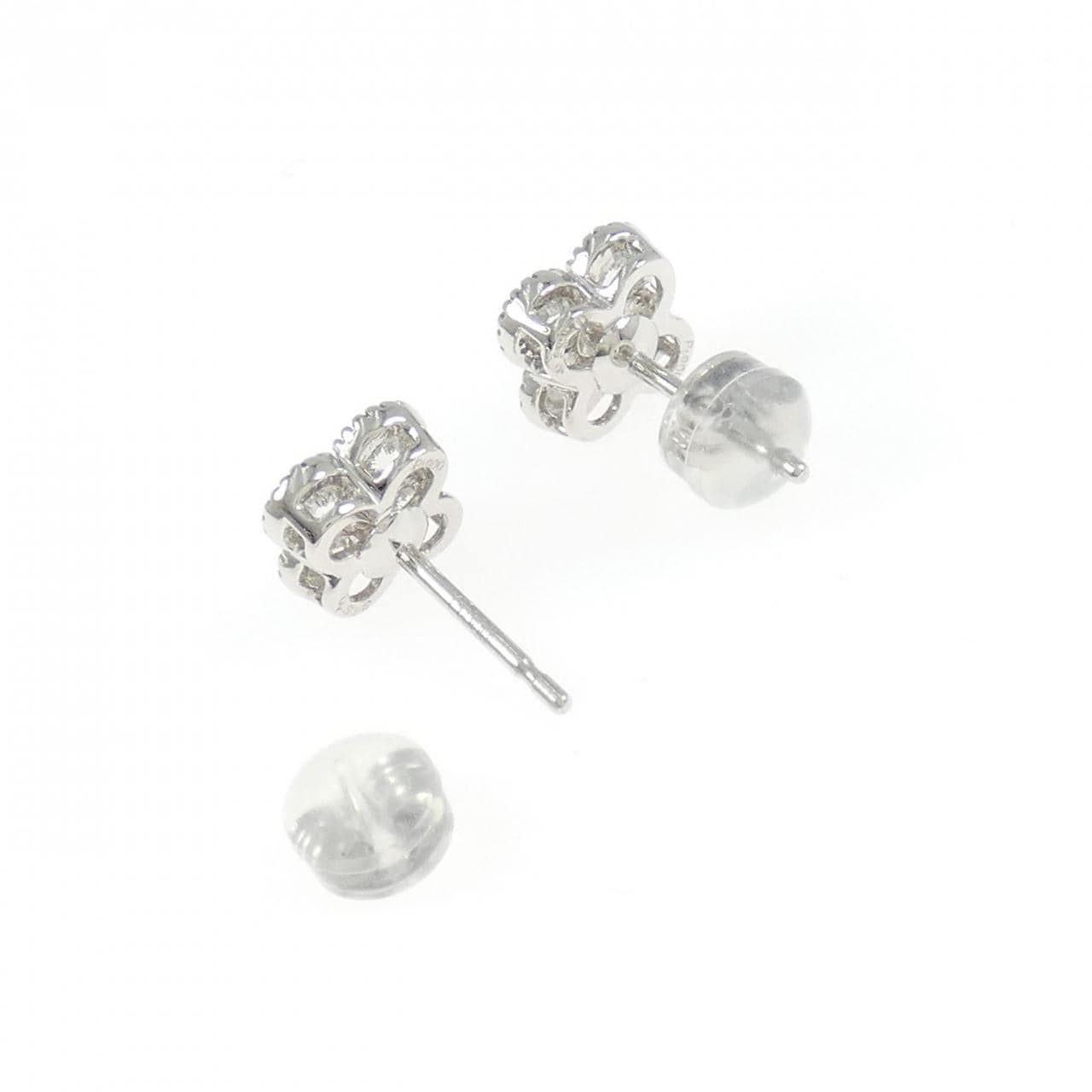 PT900 フラワー ダイヤモンド ピアス 1.032CT