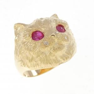 K18YG キャット ルビー リング