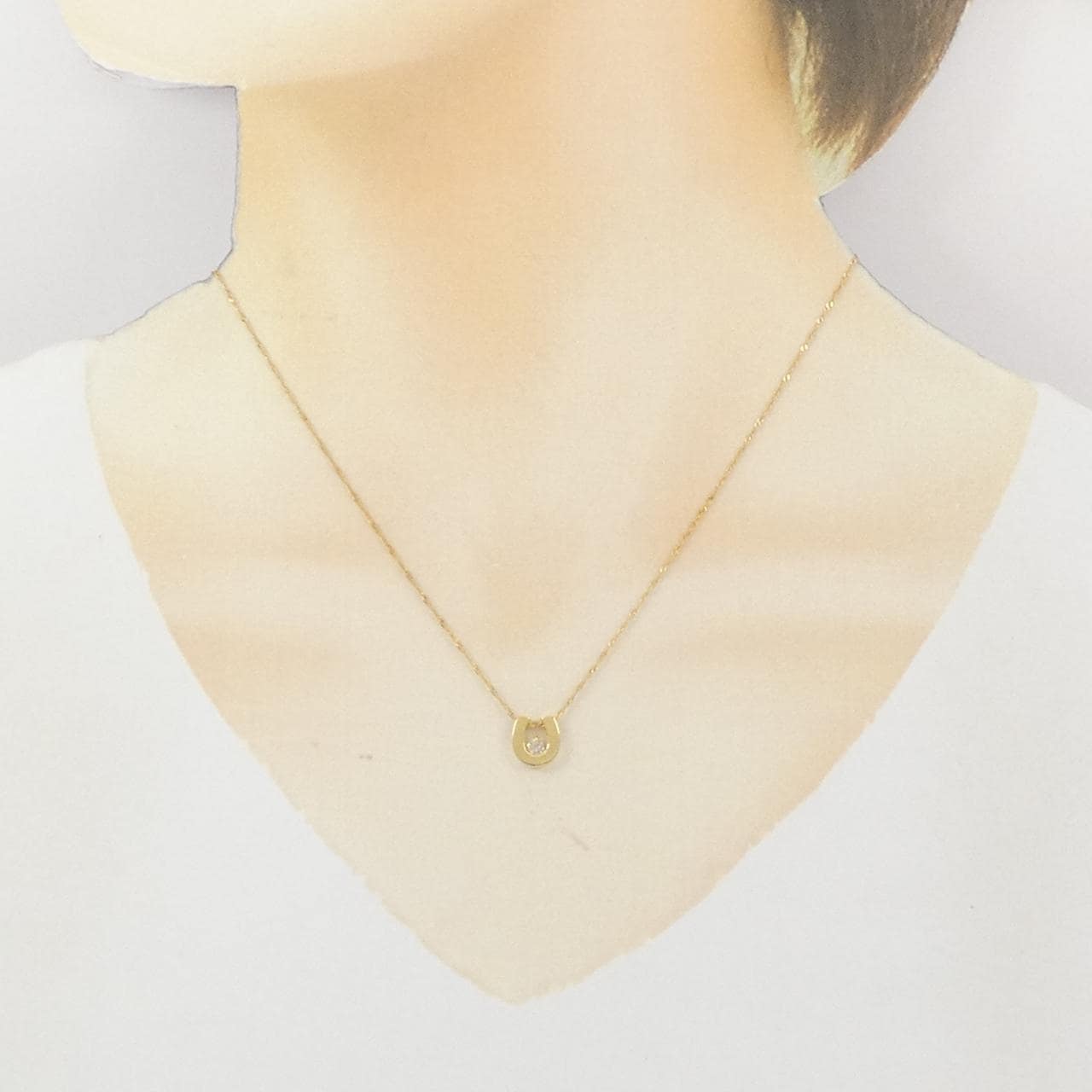 K18YG ダイヤモンド ネックレス 0.07CT