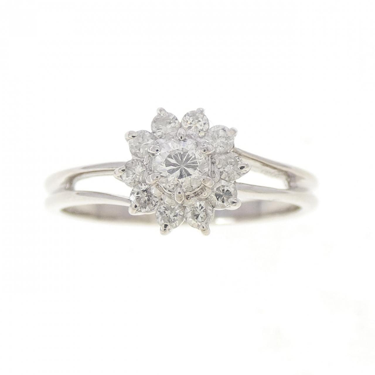 PT900 フラワー ダイヤモンド リング 0.31CT
