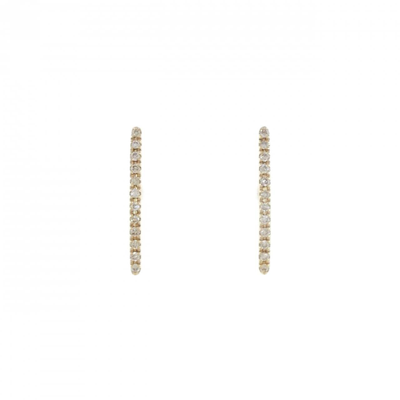 Hirotaka Summer Short Bar Earrings 0.12CT