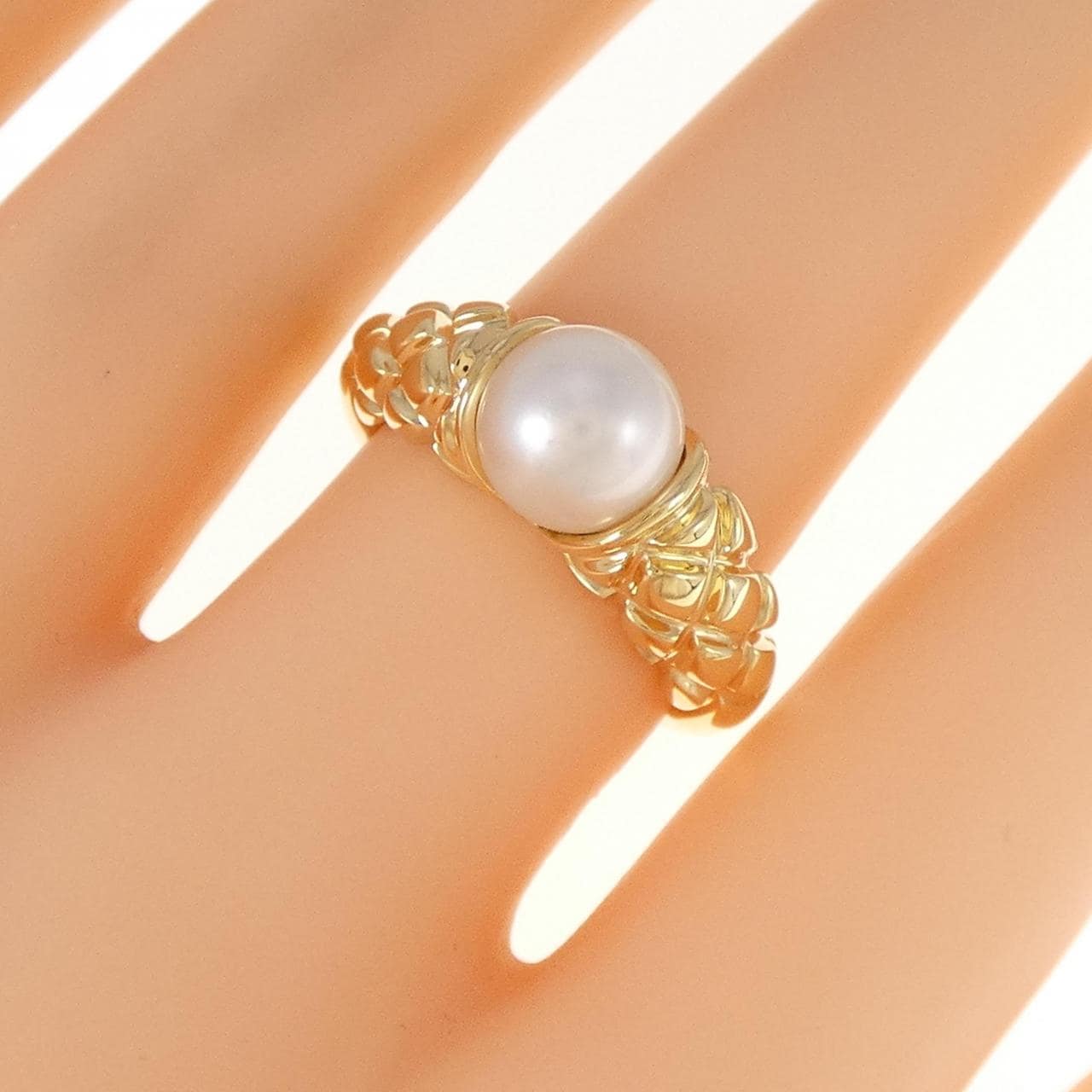 TIFFANY Akoya pearl ring 7.9mm