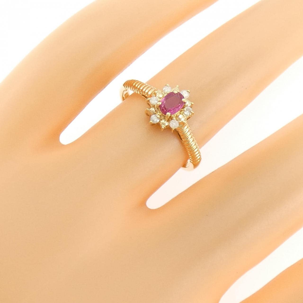 K18YG ルビー リング