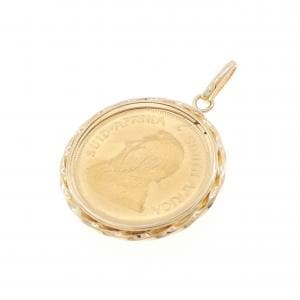 K18YG (框) 硬币吊坠