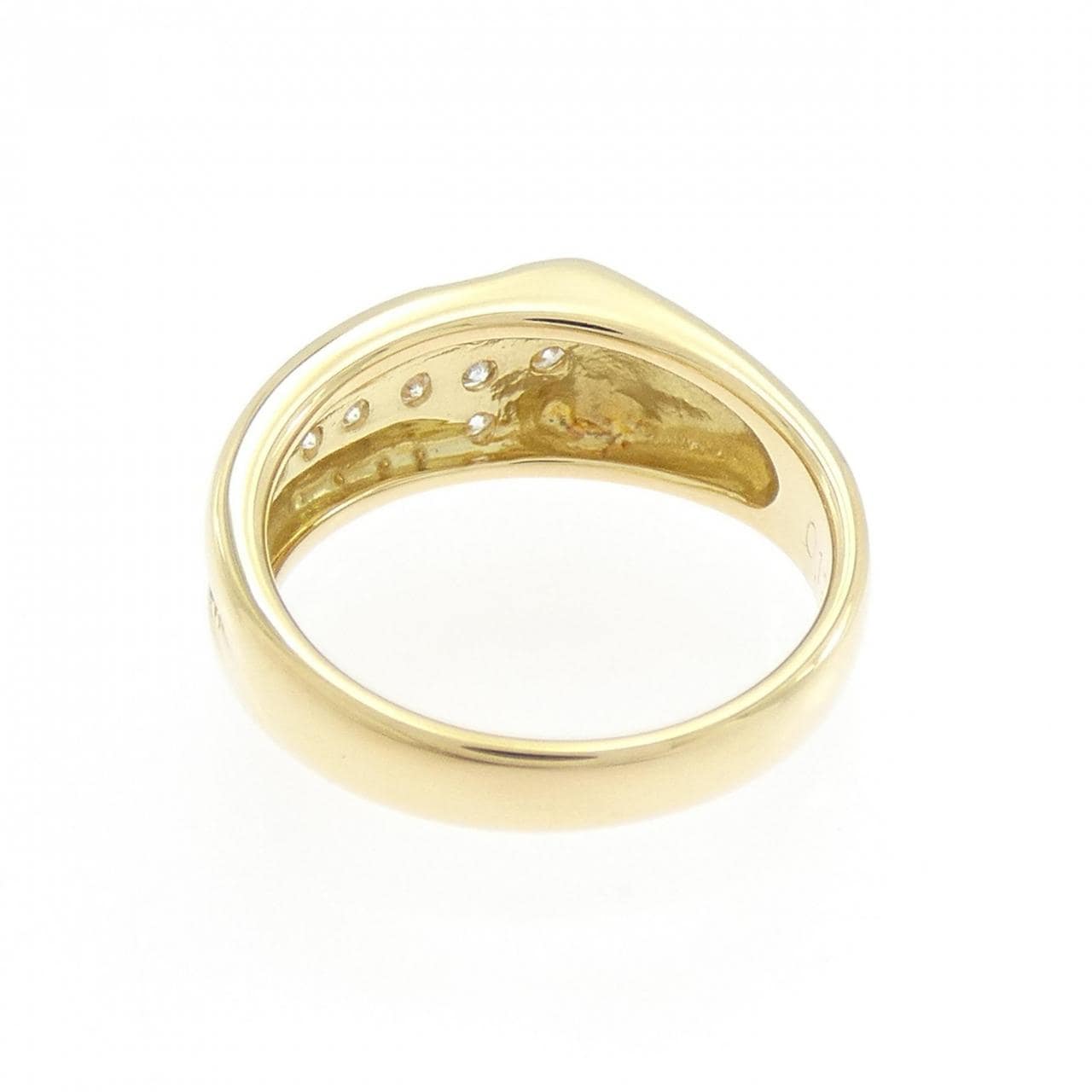 K18YG クロス ダイヤモンド リング 0.12CT