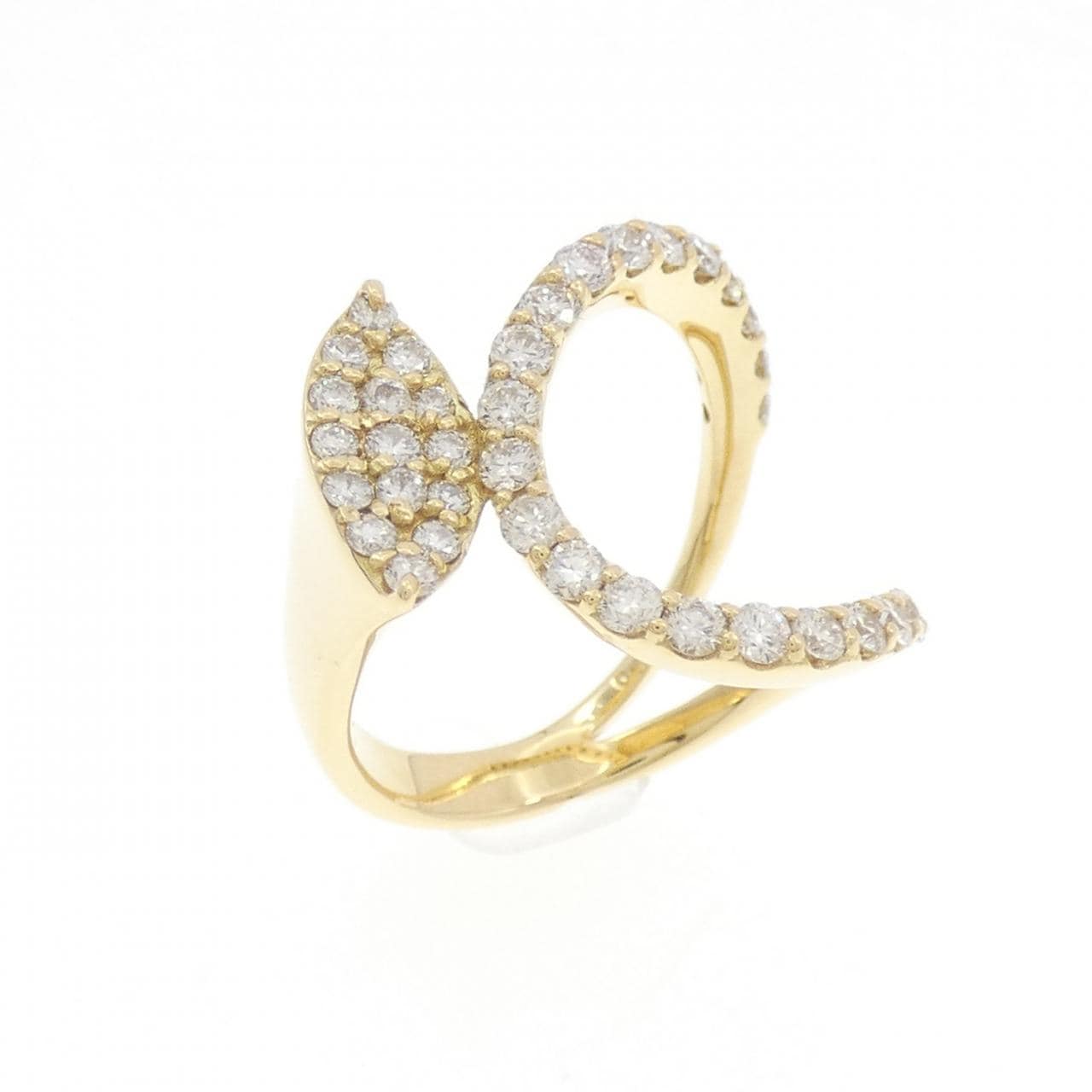 K18YG ダイヤモンド ピンキーリング 0.68CT