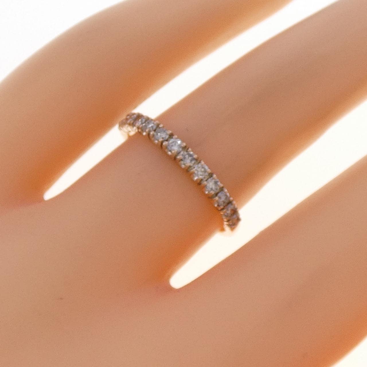 K10PG ハーフエタニティ ダイヤモンド リング 0.30CT