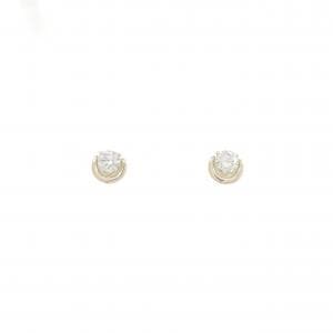 【リメイク】K10YG ダイヤモンド ピアス 0.14CT