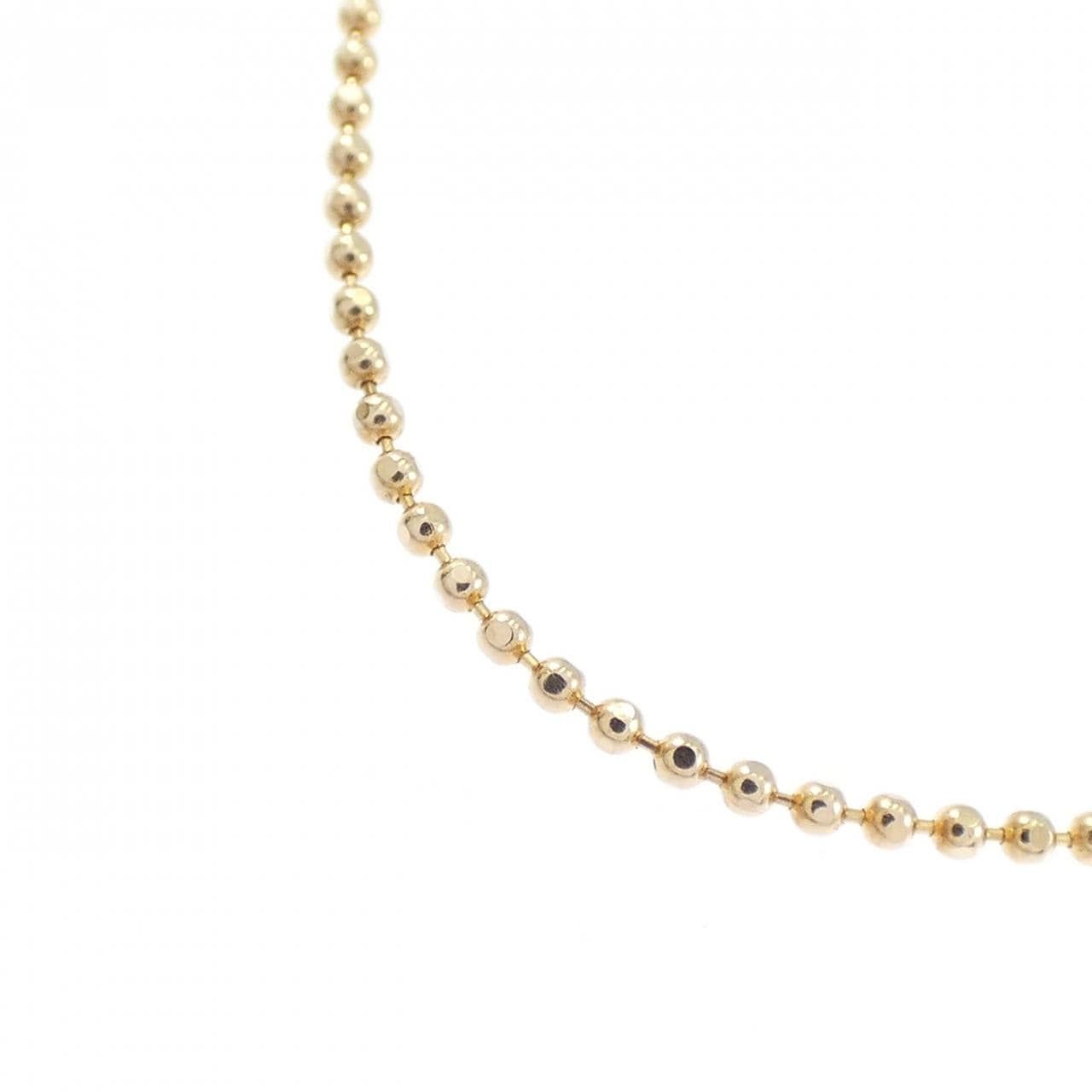 K18YG ボール チェーン ネックレス