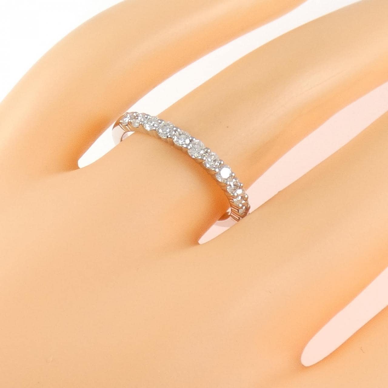 PT900 ハーフエタニティ ダイヤモンド リング 0.48CT
