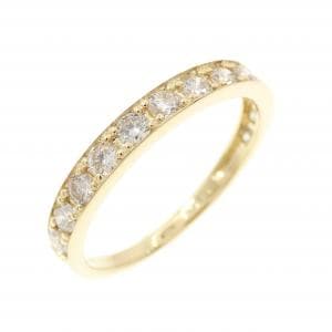 K18YG ハーフエタニティ ダイヤモンド リング 0.50CT