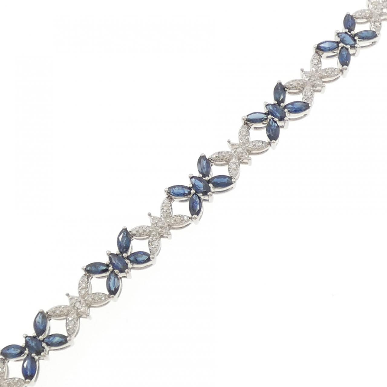 K14WG サファイヤ ブレスレット 7.52CT
