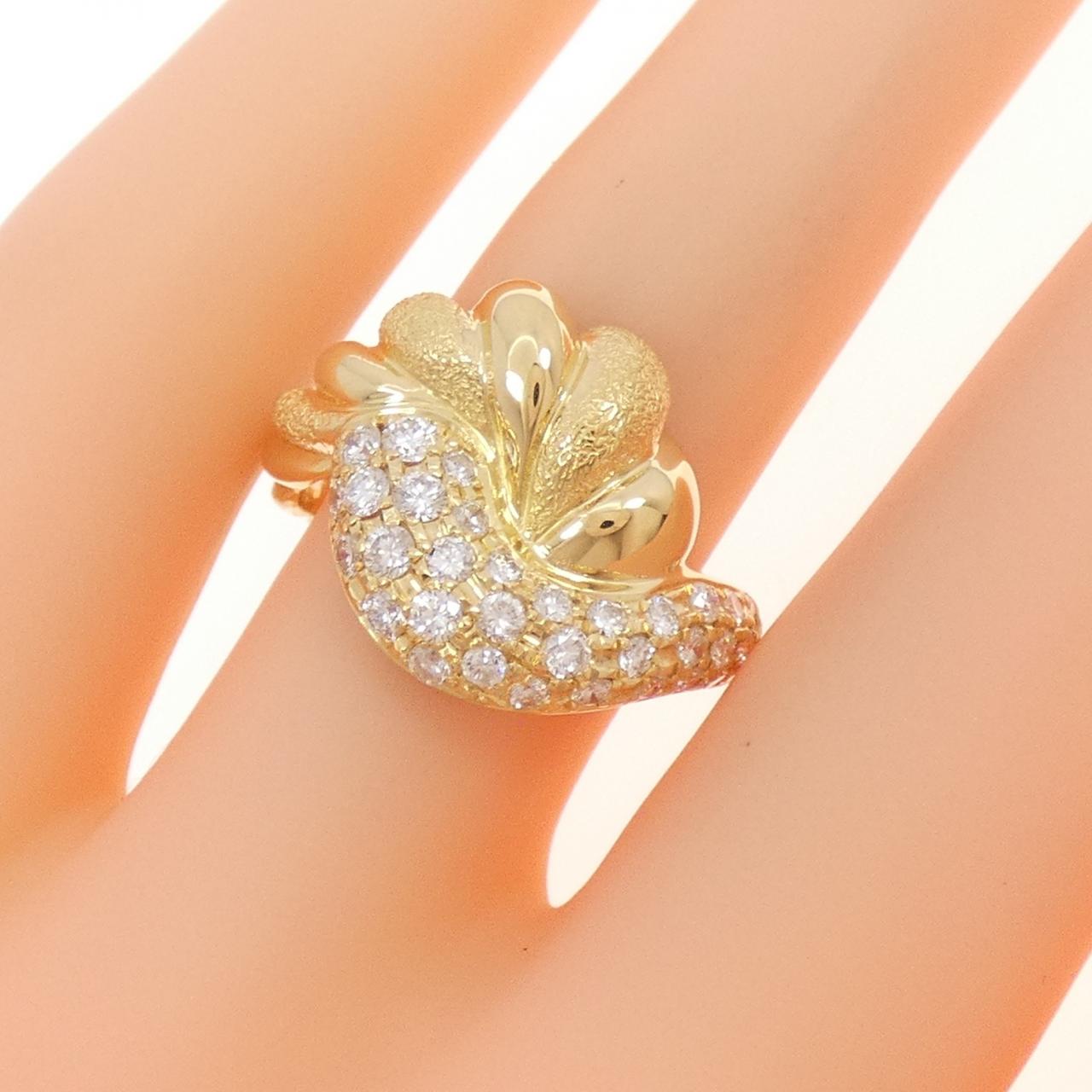 K18YG ダイヤモンド リング 0.62CT
