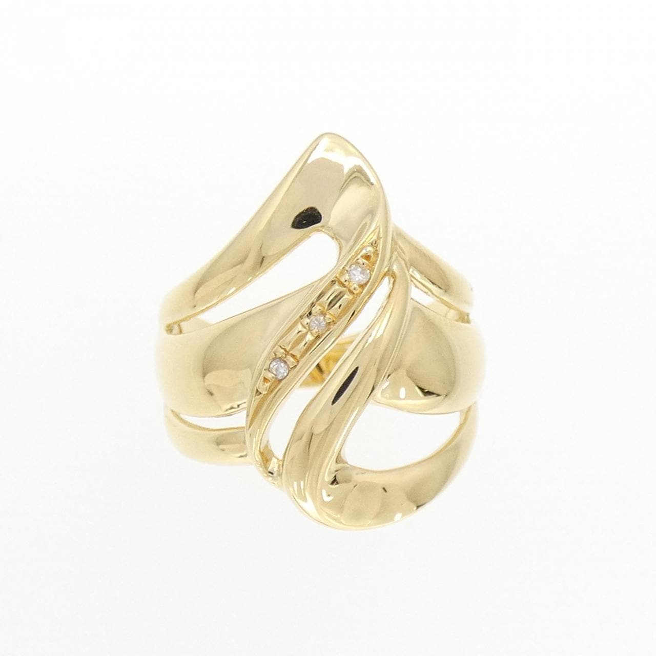 K18YG ダイヤモンド リング 0.02CT