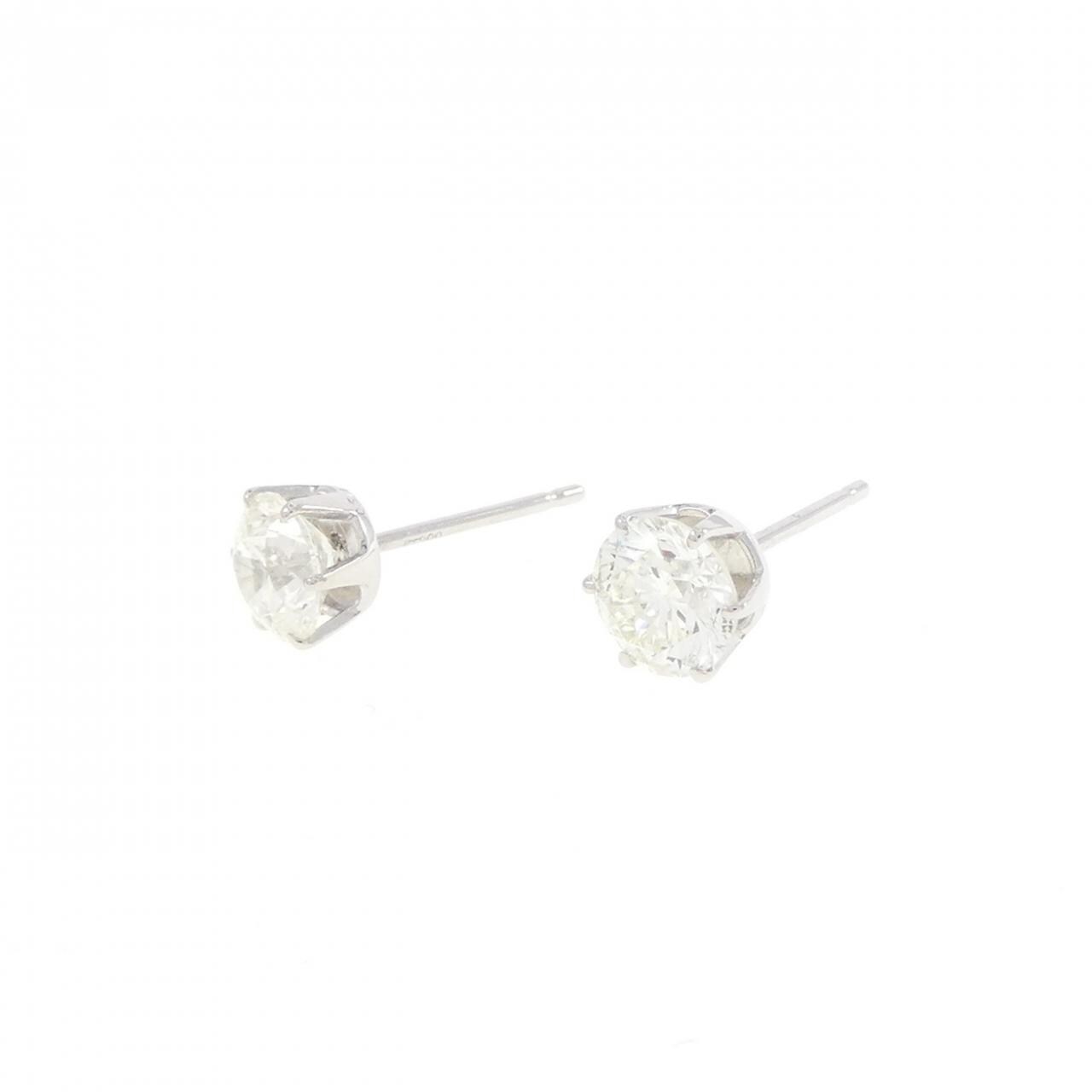 PT900 ダイヤモンド ピアス 0.509CT 0.514CT K VS2-SI2 VG-GOOD
