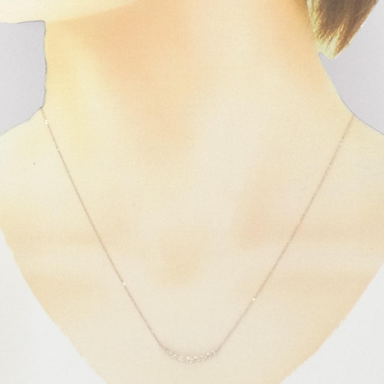 K18PG ダイヤモンド ネックレス 0.20CT