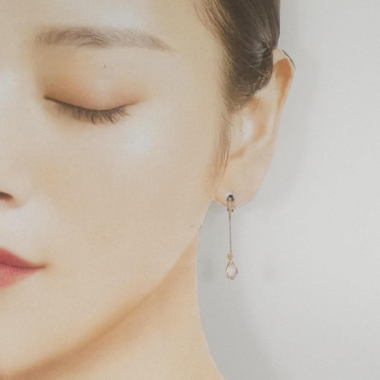 スタージュエリー ローズクオーツ イヤリング