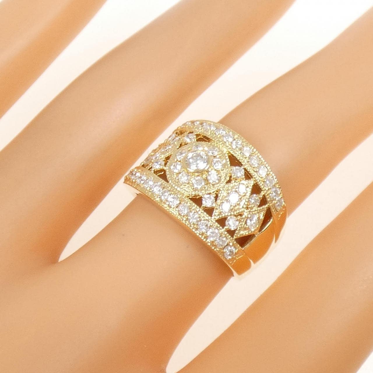 K18YG ダイヤモンド リング 0.87CT