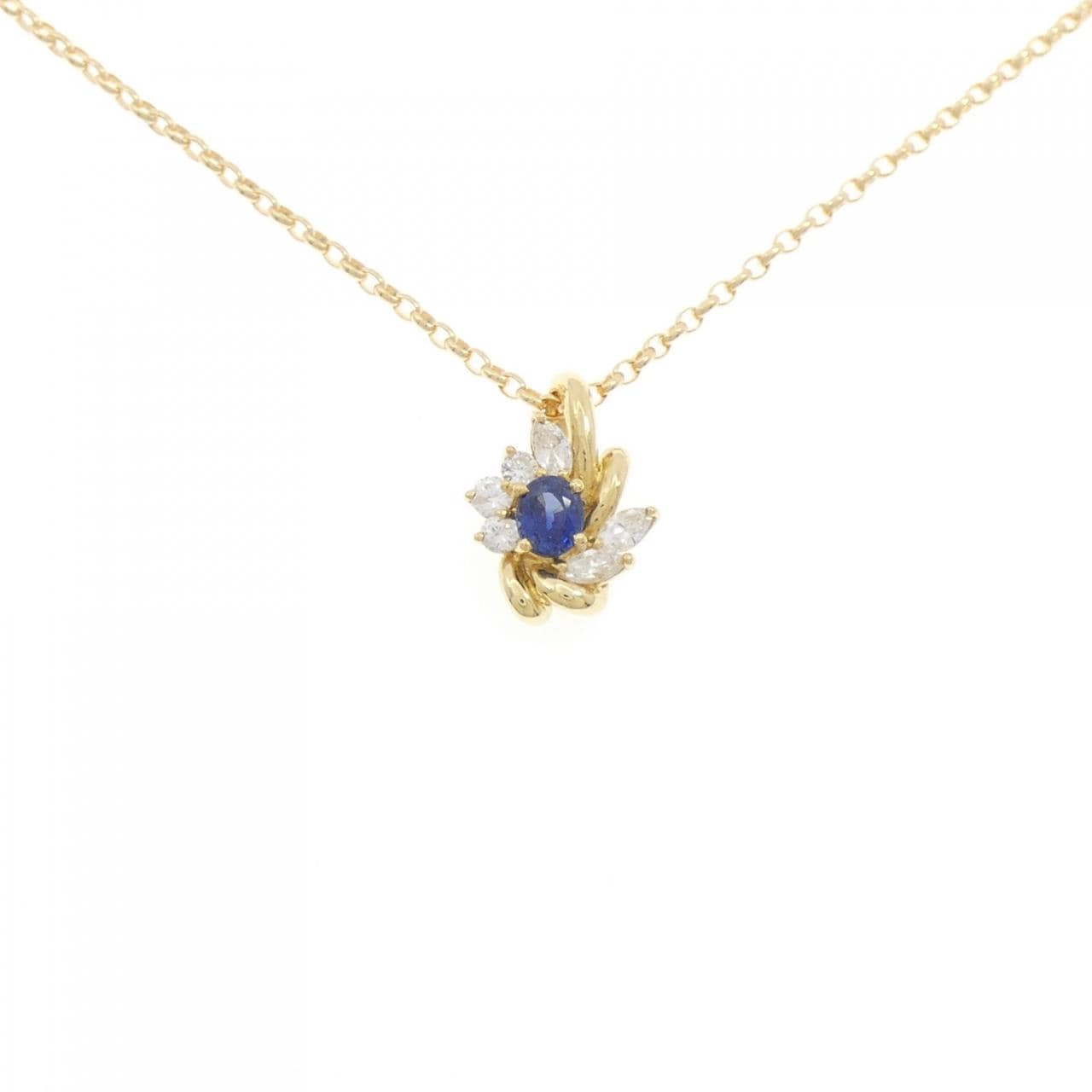 K18YG サファイヤ ネックレス 0.37CT