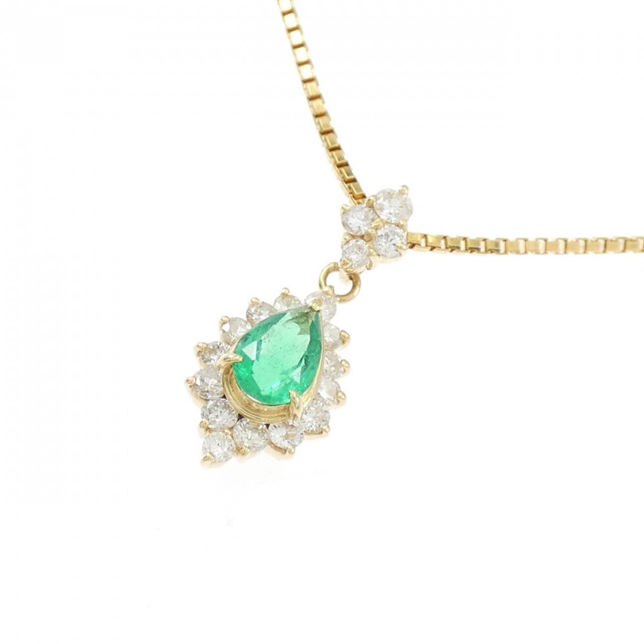K18YG エメラルド ネックレス 0.33CT