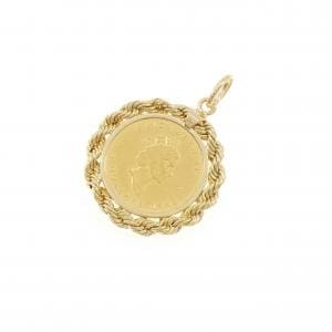 K18YG(枠) コイン ペンダント